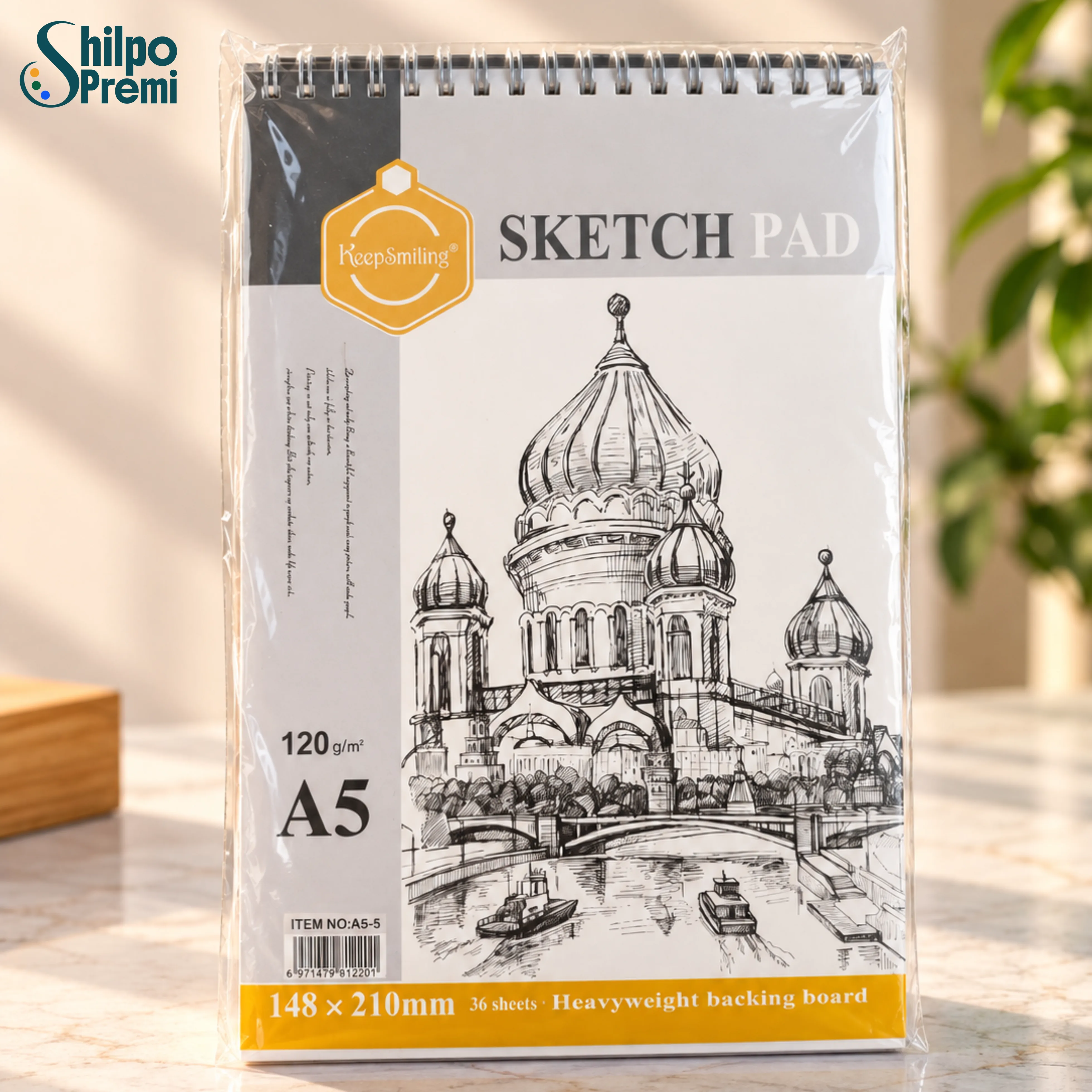 Keep Smiling Sketch Pad A5 – 120 GSM, 36 Sheets (A5-5)