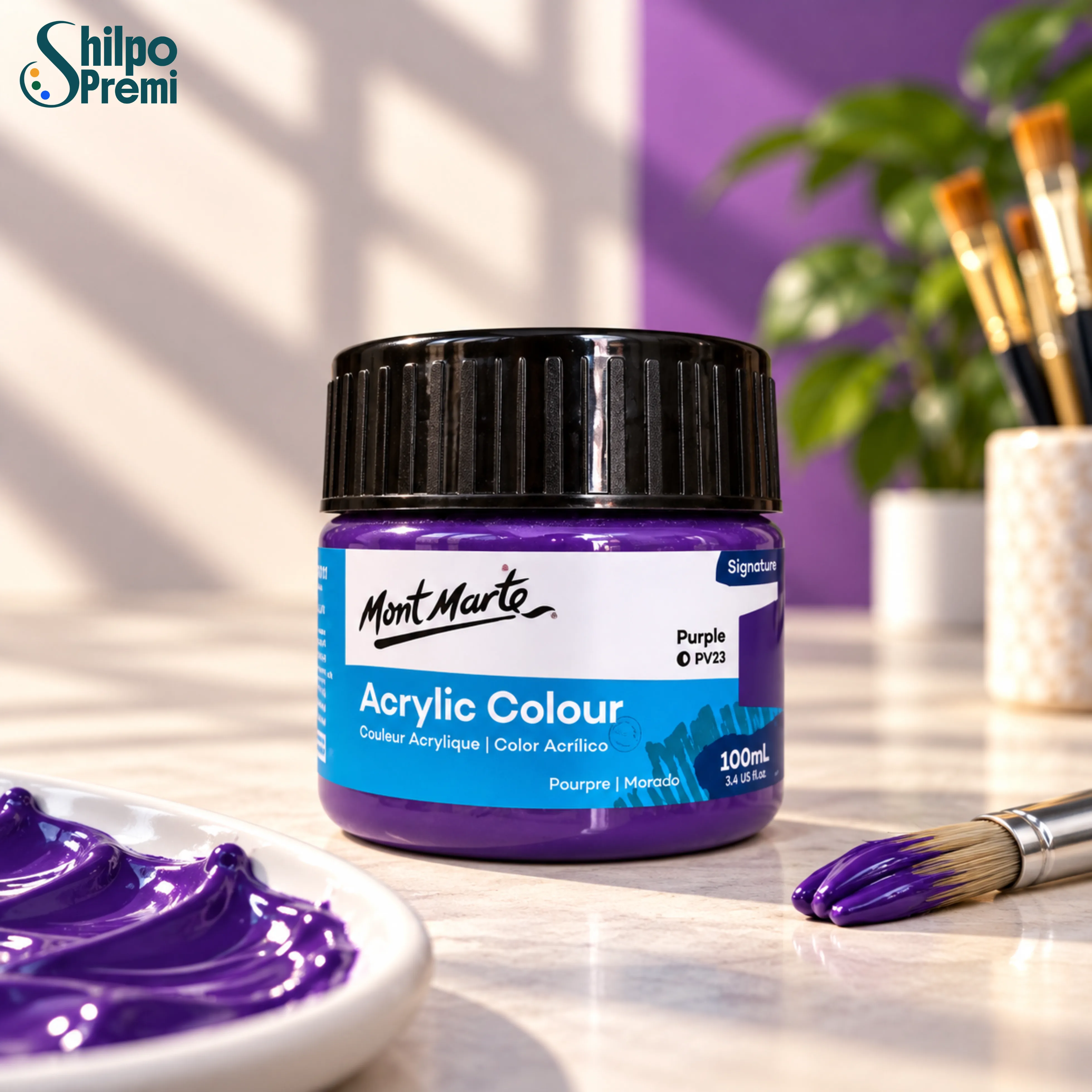 Mont Marte Acrylic Colour Paint Signature – Purple, 100ml