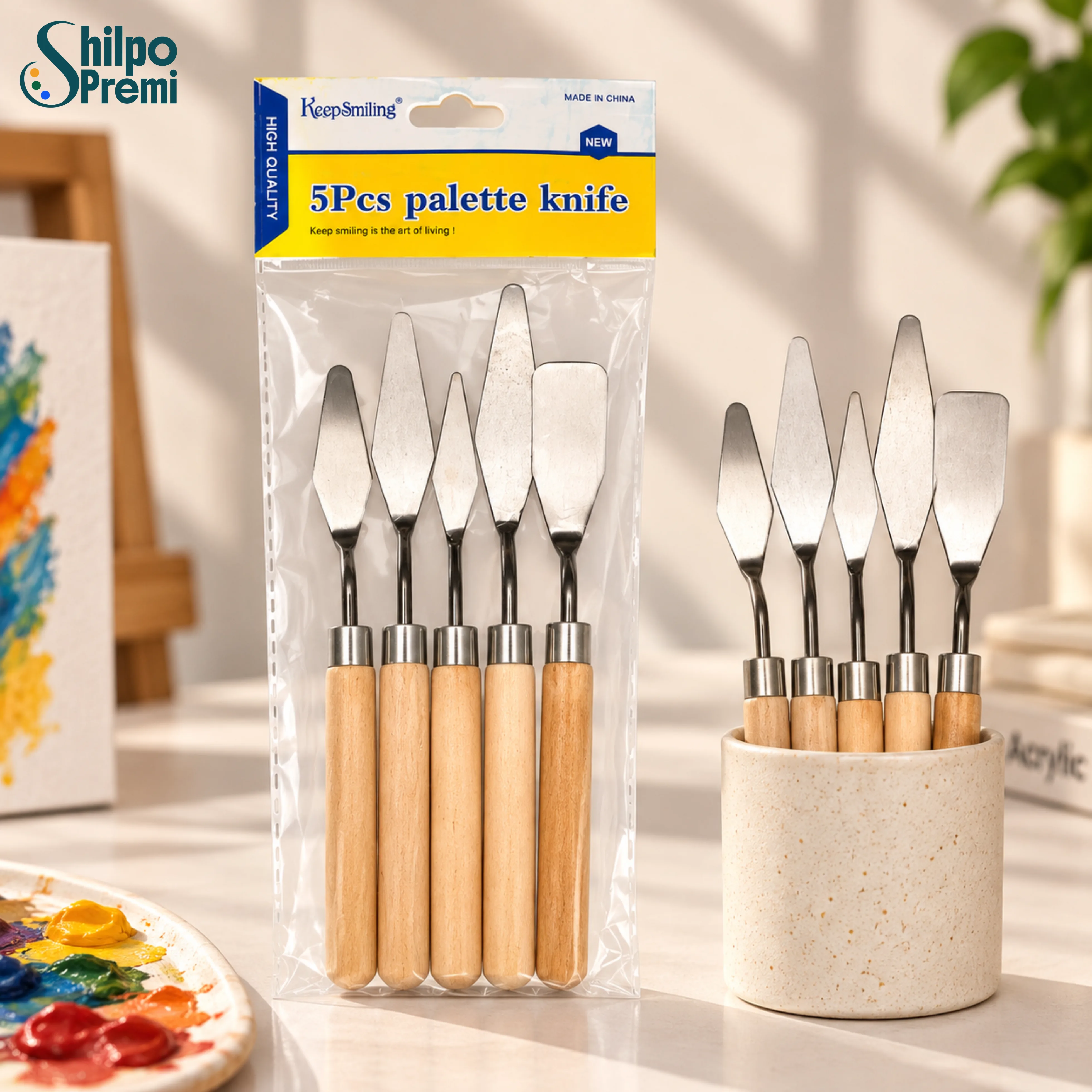 Keep Smiling Palette Knife Set – 5 Pieces